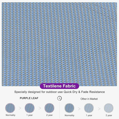PURPLE LEAF Patio Chaise Lounge Set for 2 Outdoor Chaise Lounger Chair with Aluminum Frame and Easy-to-Move Wheels Pool Lounge Chairs for Deck Yard Poolside Table Included, Indigo