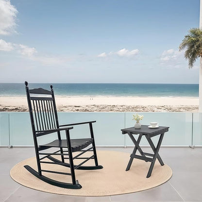 Outdoor Side Table Patio HDPE Small Outside Plastic Folding End Tables for Porch, Patio, Adirondack, Pool, Indoor, Deck, Balcony, Coffee, Grey
