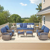 9 Pieces Outdoor Furniture Set - Photo 8