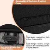 RELAX4LIFE Wicker Outdoor Storage Ottoman - 2-Piece Rattan Footstool w/Removable Cushion - Photo 6