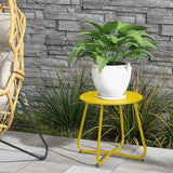 Grand patio Small Round Side Table, 18-inch Outdoor Side Table with Adjustable Feet - Photo 7