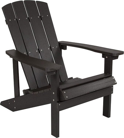 Taylor & Logan Charlestown All-Weather Poly Resin Wood Adirondack Chair in Slate Gray
