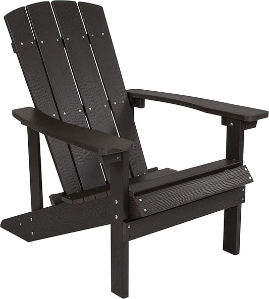 Taylor & Logan Charlestown All-Weather Poly Resin Wood Adirondack Chair in Slate Gray