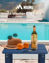 MXIMU Outdoor Side Table for Patio: 16" HIPS Weatherproof Adirondack Table - Small End Tables with Storage for Outside - Photo 2
