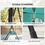 Outsunny 3-Seat Outdoor Patio Swing Chair with Removable Cushion, Steel Frame Stand and Adjustable Tilt Canopy for Patio - Photo 4