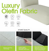 Dineli Chaise Lounge Chair Outdoor Bed Lounger Outdoor Couch Sofa for Pool Comfy Patio Furniture Foam Filling Bean Bed - Photo 5