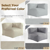 Patio Corner Chair, Outdoor Armrest Bean Bag Chair, Daybed Sofa Comfy Couch, Modular Patio Sectional Sofa - Photo 4