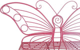 Hi-Line Gift Ltd. Pink Metal Butterfly Bench: Enchanting Outdoor Charm - Photo 8