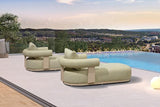 PURPLE LEAF Outdoor Chaise Lounge Set of 2 Chair Modern Aluminum Lounger Daybed with Lumbar Pillow and Armrest for - Photo 3