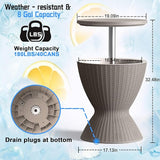 Patio Lounge Chair & Outdoor Cocktail Table Set - Resin All-Weather Relaxation Combo for Poolside, Garden, or Backyard - Photo 4