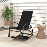 Giantex 2-in-1 Outdoor Rocking Chairs of 2, Convertible Lounge Chair with 4-Position Adjustable Backrest - Photo 4