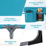 COSTWAY Tanning Chair with Face Hole, Folding Beach Lounge Chair with 4-Position Adjustable Backrest - Photo 7