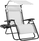 Best Choice Products Folding Zero Gravity Outdoor Recliner Patio Lounge Chair w/Adjustable Canopy Shade, Headrest - Photo 1