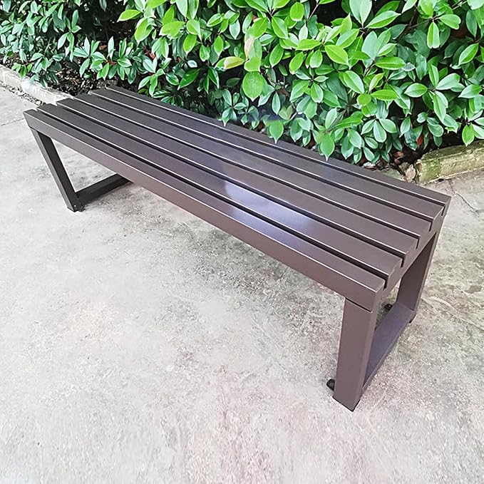 Patio Metal Bench, Garden Benches for Outdoors, Porch Furniture for Outside Park, Picnic, Yard, Front Porch Backyard Outside Decor(L,80cm/31in)