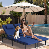 Patio Chaise Lounge – Adjustable Outdoor Lounge Chairs with Cushions & Headrest – All-Weather Rattan Reclining Lounge - Photo 3