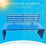 Outdoor Metal Garden Bench, Weather Proof Porch Path Chair, with Backrest, park Benches，Patio Seating For 2-3 Person - Photo 6