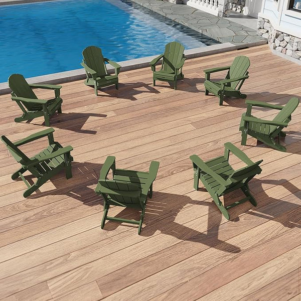 SERWALL Folding Adirondack Chair Set of 8 - Photo 1