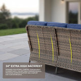 Belord 8 Pieces Patio Conversation Set with 43” Propane Fire Pit Table - Photo 5