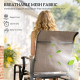 Outsunny Outdoor Glider Chair with Ottoman, Patio Glider Set with 24.4" High Back, 22" Wide Seat - Photo 8