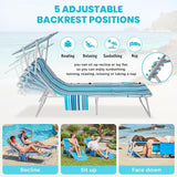#WEJOY 3 in 1 Tanning Chair with Face Hole & Canopy - Photo 5