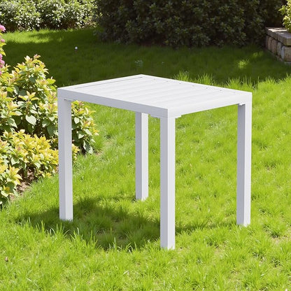 Crestlive Products Outdoor Side Table,Aluminum Rectangular Side/End Table, Small Patio Coffee Bistro Table for Outdoor Indoor