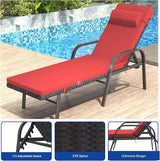 Patio Chaise Lounge Set 3 Pieces Pool Lounge Chairs - Photo 2