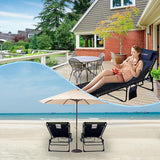 Oversized Padded Outdoor Folding Lounge Chair for Adults 330Ibs Patio Chaise Lounge Chair for Outside Adjustable - Photo 7