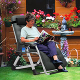 MOPHOTO Zero Gravity Chair, Outdoor Padded Lounge Chair with Side Table, Reclining Chair, Sturdy & Comfortable - Photo 2