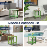 Nalone Adirondack Side Table, 16.5" Outdoor End Table, HDPE Plastic, Small for Patio (Lime) - Photo 8