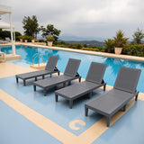 Greesum Outdoor Chaise Lounge Chairs Set of 4 with 5-Position Adjustable Backrest - Photo 1