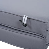 Outdoor Double Chaise Lounge with Adjustable Backrest and Sun Canopy - Photo 9