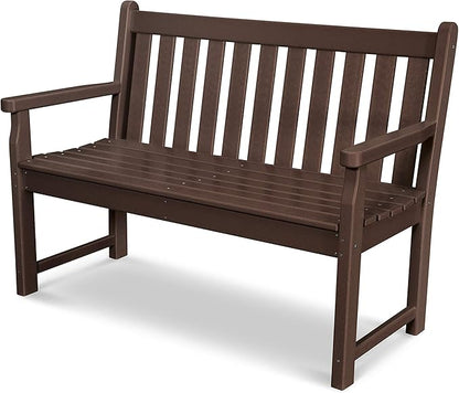 POLYWOOD TGB48MA Traditional Garden 48" Bench, Mahogany