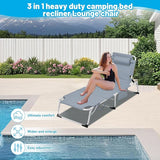 3-in-1 Oversized Sun Tanning Chair with Mat & Face Hole - Photo 4
