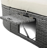 Outdoor Sun Bed Patio 2-Person Daybed with Cushions and Pillows - Photo 7
