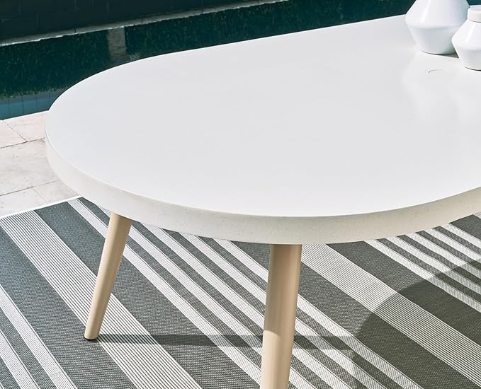 Signature Design by Ashley Seton Creek Casual Aluminum Outdoor Dining Table with Umbrella Hole and Cover Cap - Photo 9