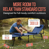 Outdoor Lounge Chair | Extra Large Portable cot incl Leg Raising adjustability | Easy Setup & Takedown - Photo 5