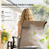Outsunny Outdoor Glider Chair with Ottoman, Patio Glider Set with 24.4" High Back, 22" Wide Seat - Photo 8