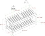 Walker Edison AZGWLSCH5GW Portofino 5 Piece Slat Back Patio Chat Set with UV Resistant Cushions, Grey Wash - Photo 10