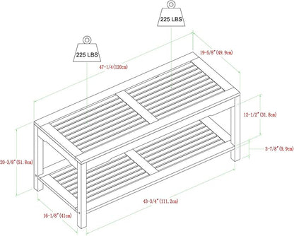 Walker Edison AZGWLSCH5GW Portofino 5 Piece Slat Back Patio Chat Set with UV Resistant Cushions, Grey Wash