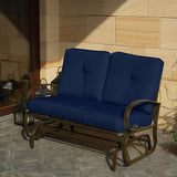 Kozyard Cozy Patio Glider Bench - Outdoor Rocking Loveseat with Sturdy Frame and Cushioned Seats for Patio - Photo 4