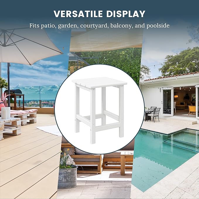 Costaelm 3 piece Patio Set, Outdoor Modern Adirondack Table and Chairs - Photo 5