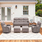 Luxury High Back Patio Furniture Set with 6-Inch Thick Cushions - Photo 1