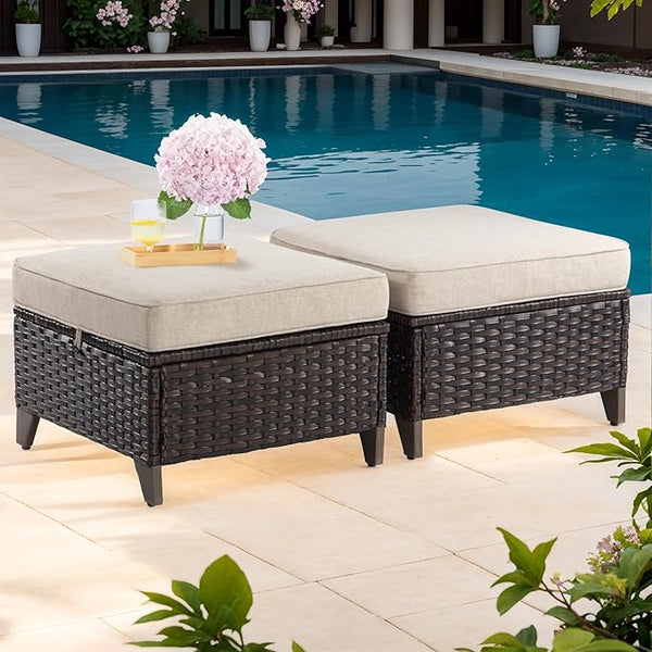 Joyside Patio Ottoman Set of 2 - Photo 1