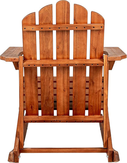 JONATHAN Y PAT1000A Kiawah Outdoor Patio Classic Acacia Wood Adirondack Rocking Chair for Garden, Lawn, Backyard, Pool, Deck, Beach, Firepit, Light Brown