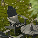 Wildridge Classic 33" Occasional Table, Dark Gray - Outdoor Weather Resistant Recycled Plastic Furniture for Patio - Photo 4