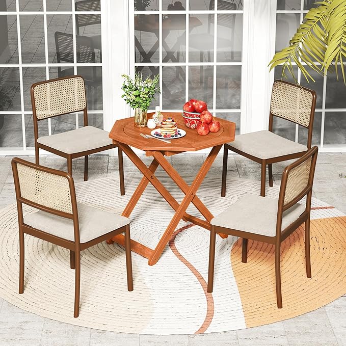 Tangkula 32-Inch Octagon Folding Outdoor Dining Table - Photo 4