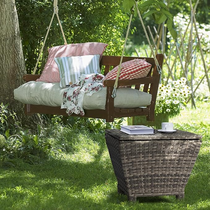 VINGLI Outdoor Side Table with Storage - Photo 2