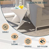 LeisureMod Danbury Modern Vanity Side Table, White - Photo 4