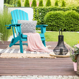 FUNBERRY Folding Adirondack Chair Set of 6, All Weather HDPE Fire Pit Chairs with Cup Holder for Outdoor - Photo 5