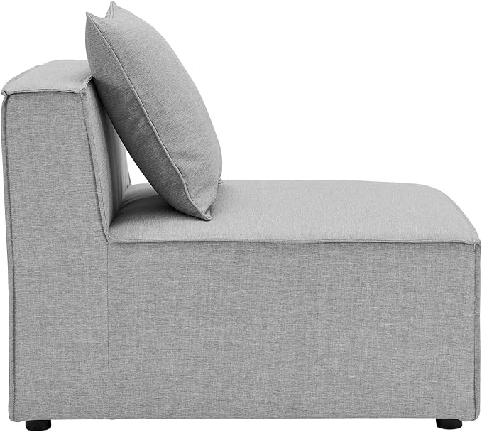 Modway EEI-4385-GRY Saybrook Patio Upholstered 6-Piece Sectional Sofa in Gray - Photo 8